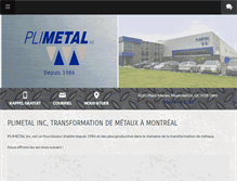 Tablet Screenshot of plimetalinc.com